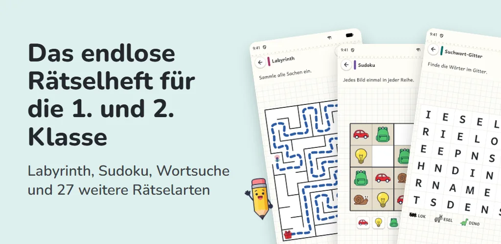 Das endlose Rätselheft für die 1. und 2. Klasse