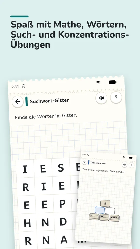 Store-Bild: Spaß mit Mathe, Wörtern, Such- und Konzentrations-Übungen
